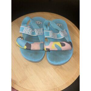 UGG Toddler Zuma Sling Blue Multi‎ Sandal Size 9